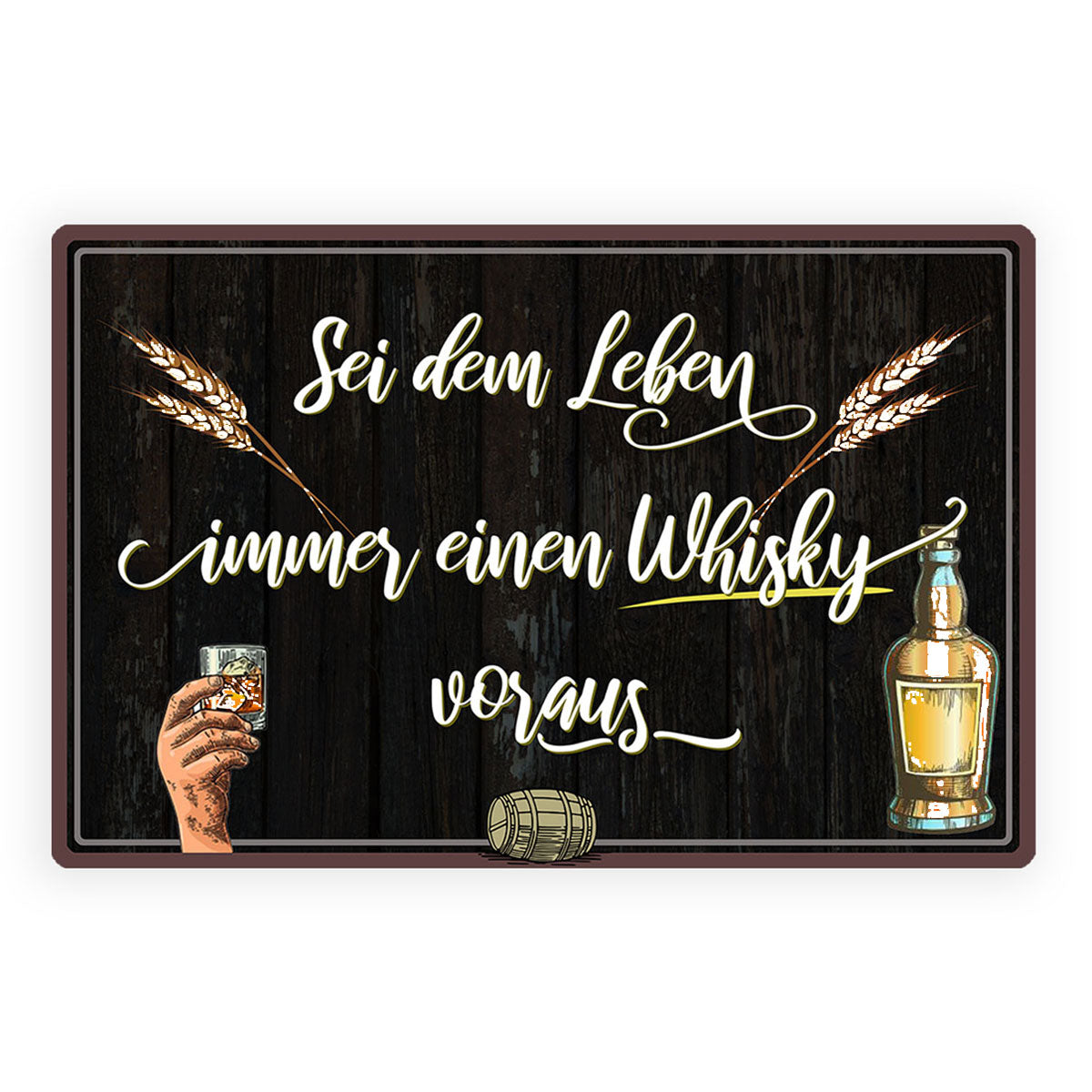 Vintage Blechschild "Leben"